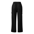 thumbnail image 7 of Womens Cargo Pants Daily Home Outdoor Elastic Waist Side Pockets Trousers Casual Workout Trousers Athleisure Stretchy Jogger Pants, 7 of 7