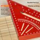 thumbnail image 3 of Regla Triangular Para Carpintería Regla De Ángulo Recto Especial Para Carpintería De Aleación De Aluminio Regla De Ángulo Métrica De 7 Pulgadas Y 90 Grados Roja, 3 of 5