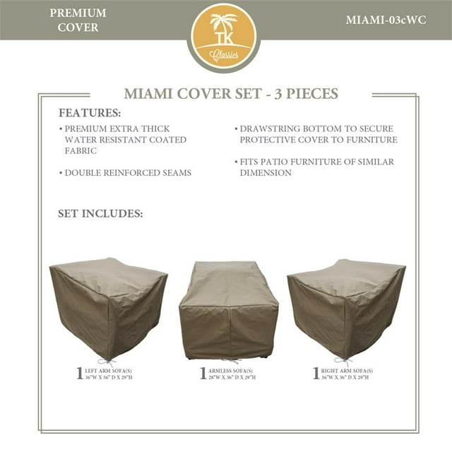 MIAMI-03c Ensemble de Housses de Protection