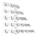 thumbnail image 4 of Space Aluminum Hooks Bar 3/4/5/6/7 Hooks Hat Clothes Robe Holder Door  Rack Wall Mounted Bathroom Kitchen Hanger Wall Coat Rack silver 43.1cm, 4 of 9