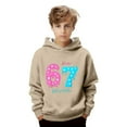 thumbnail image 3 of JIAYUE Kids Stylish 67 Six Seven Hoodie Sweatshirt For Boys Girls Cartoon Letter Printed Long Sleeve Relaxed Fit For Children Fall Winter Base Layer Pullover, 3 of 6