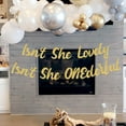 thumbnail image 6 of Miss Onderful 1st Birthday Decorations Gold, Isn't She Lovely Isn't She Onederful Banner Girls 1st Birthday Banner Decoration, Little Girls First Birthday Party Supplies, 6 of 6