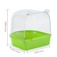 thumbnail image 2 of Lifeuping Bird Bath Box Hanging Birdbath Toy Parakeet Caged Bathing Tubs Parrot Bath Tub Water Shower Food Feeder Holder Tray Bird Bath for Cage Accessory Small Birds Parrots Cockatiel, 2 of 7