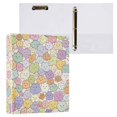 thumbnail image 3 of Haosy 2 Pack Hardcover 3 Ring Binder 1.5 Inch Ring Decorative Binder Organizer for Home School Office, Cute Cartoon Cloud, 3 of 10