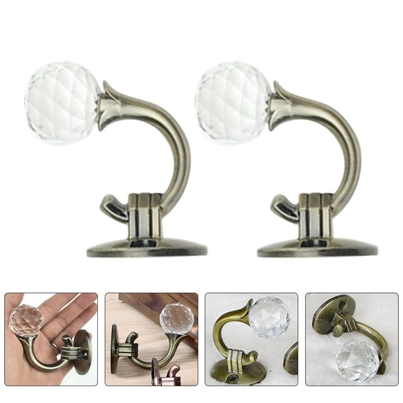 LOLIPPYY Stainless Steel and Acrylic Curtain Hooks Set for Home Curtains, with Strong Load Bearing Capacity