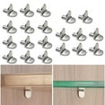 thumbnail image 2 of AFQH 20 Pack Shelf Support Pegs, 5mm Metal Nickel L-Shaped Shelf Support Nickel Plated Shelf Bracket Pegs with Hole, Cabinet Support Pins for Furniture Shelves Bracket (Silver), 2 of 9