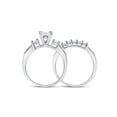 thumbnail image 4 of 10kt White Gold Princess Diamond Bridal Wedding Ring Band Set 7/8 Cttw, 4 of 4