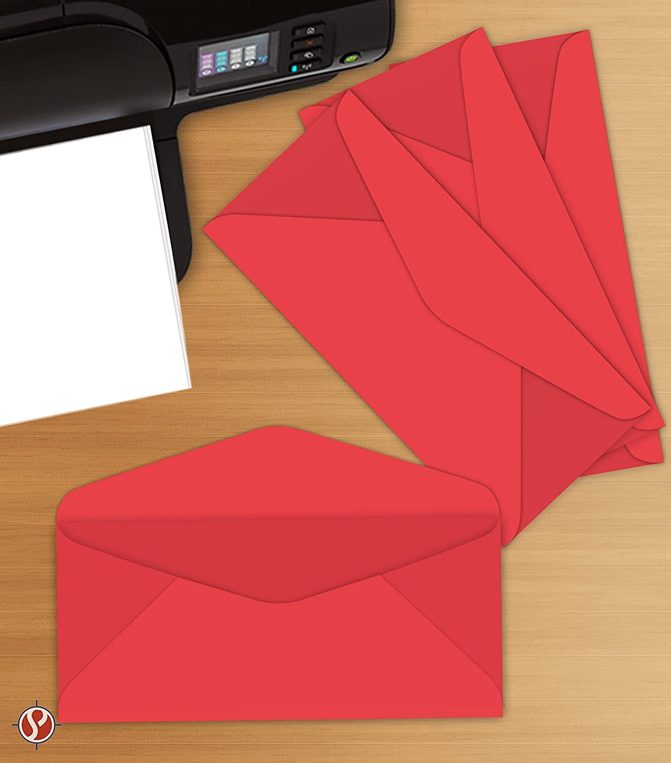 Light Red Bright Color #10 Envelopes - Great for Mailing Letters, Business Memos, Invitations, Invoices, Bills | 4 1/8" x 9 1/2" | 50 Envelopes