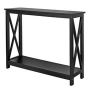 ZENSTYLE Console Table Entryway Simple Style Wood Side Display Black