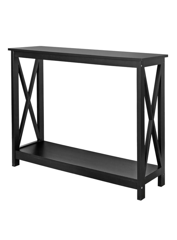 ZENSTYLE Console Table Entryway Simple Style Wood Side Display Black