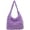 Purple, variant on 3d Flower Tote Bag for Women Floral Hobo Shoulder Bag Casual Lightweight Work Shopping Handbag Everything Tote Bag