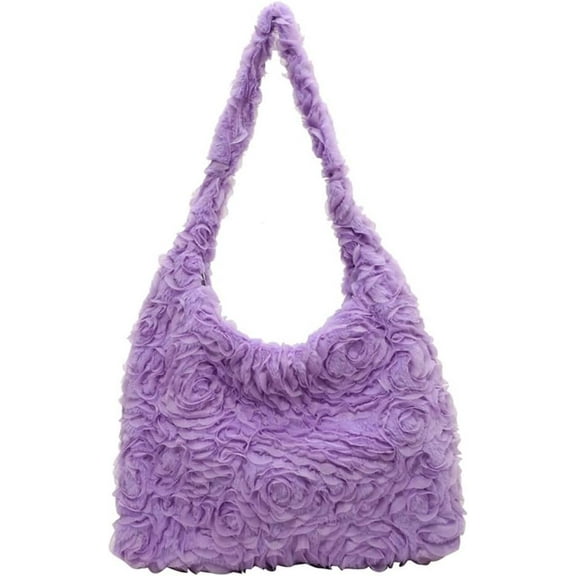 3d Flower Tote Bag for Women Floral Hobo Shoulder Bag Casual Lightweight Work Shopping Handbag Everything Tote Bag
