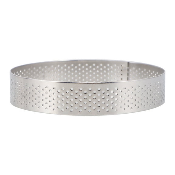 unbranded Quiche Ring Circular Square Cookie Cutter Hand-made Cakes 10cm Silver