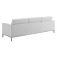thumbnail image 5 of Modway Loft 3-Piece Modern Tufted Upholstered Faux Leather Sofa Set in White, 5 of 9
