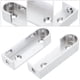 thumbnail image 2 of EeaseMX soportes para extremos de barra de armario, accesorios para muebles, soporte para tubo de armario, soporte para barra de colgar ropa (plateado), 2 of 8