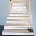 thumbnail image 3 of Peel and Stick Stair Risers Stickers, Self Adhesive Vinyl Stair Stickers Decals, Staircase Murals Decor for Steps, 39.37"X7.09", Faux Weathered Rustic Wood, 3 of 9