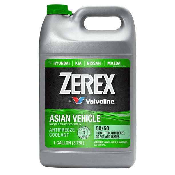  Zerex Asian Vehicle Green Anticongelante/refrigerante libre de silicato y borato 50/50 Listo para usar 1 GA - Walmart.com