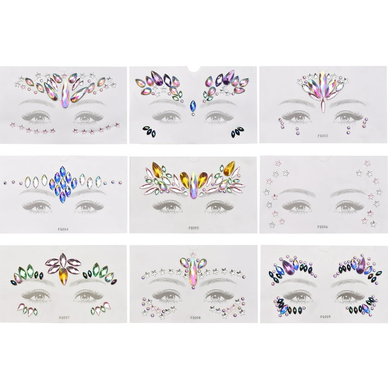 Face Stickers for Kids, Face Gems, 3D Face Stickers, Face Crystals,  Rhinestone Face Gems, Mermaid Face Crystals -  Israel