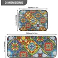 thumbnail image 2 of Mexican Talavera Tile Kitchen Rugs and Mats Set 2 Piece Non Slip Washable Runner Rug Set of 2 for Floor Home Kitchen Laundry Decorative, 2 of 5