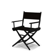 Telescope Casual World Famous Dining Height Director Chair With Black Finish and Black Fabric