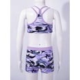 thumbnail image 6 of YIZYIF Big & Little Girls 2Pcs Swimsuit Tankinis Set Swimming Tank Top with Boyshorts Bottoms Beach Vacation Bathing Suit A Camouflage Purple 14, 6 of 7
