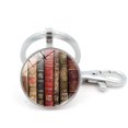 thumbnail image 6 of Naierhg Vintage Women Book Pattern Glass Cabochon Pendant Keychain Key Ring Holder Gift, 6 of 8