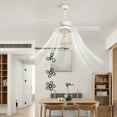 thumbnail image 6 of Modern 48inch LED Indoor White Ceiling Fan with Light Kit and Remote Controller, 6 of 12