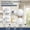 White, variant on Adjustable Adhesive Curtain Rod No Drilling 27-56", Renters Friendly, Screwless Apartment Window Rods with Stick-On Bracket Holder, 2-Pack
