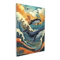 thumbnail image 2 of 12x18 inch Canvas Frameless Painting Whales And Ships,Home Decor Bathroom Accessory,Indoor Bathroom,Living Room,Bedroom,Study Wall Decor Poster & Prints,Whales And Ships Modern Art Paintings, 2 of 6