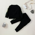 thumbnail image 2 of Vedolay Fall Outfits for Boy Toddler Boys Clothes Fall Top and Pants Set,Black 12M=（9-12M）, 2 of 5