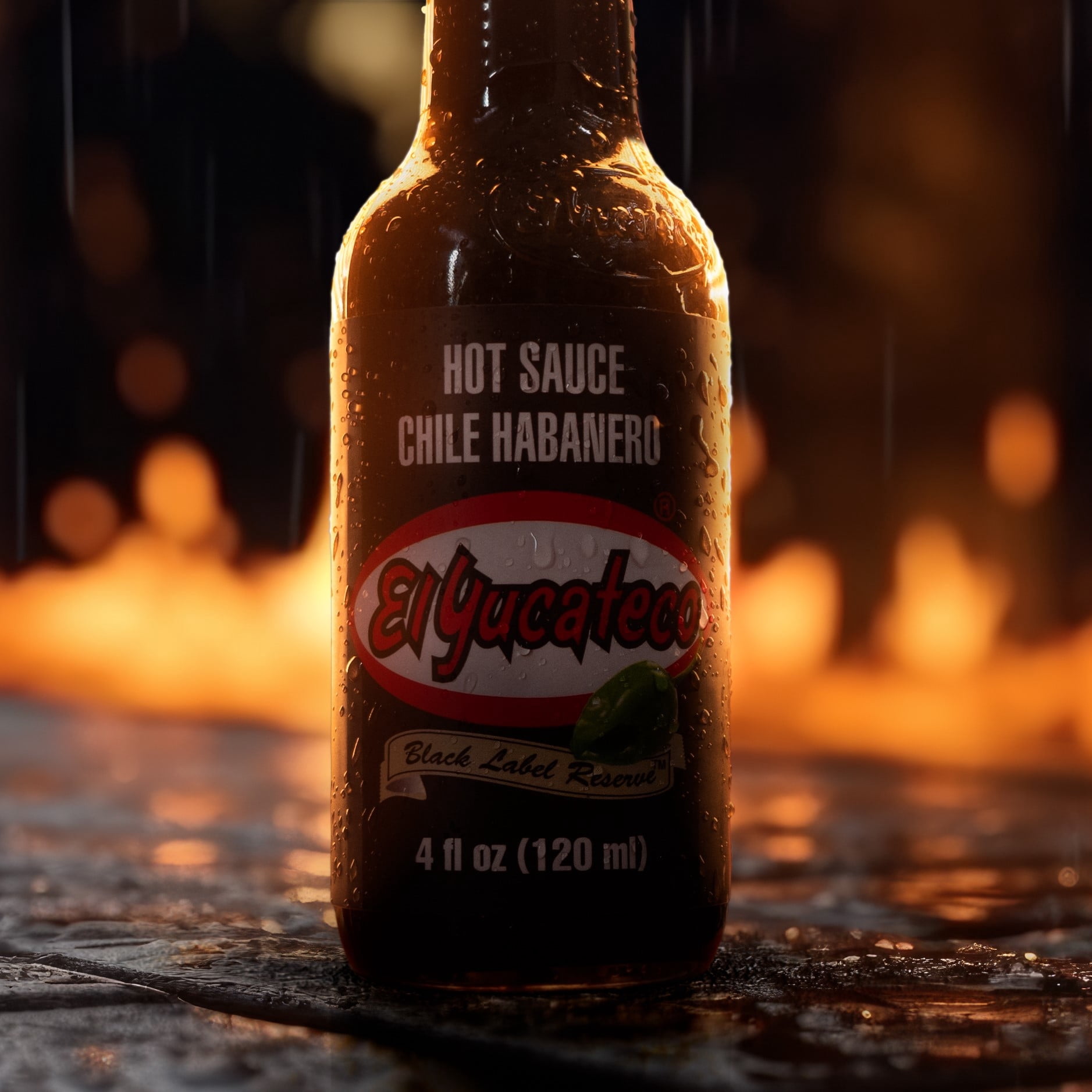 Pack of 12, El Yucateco Chile Habanero Hot Sauce, 4 oz