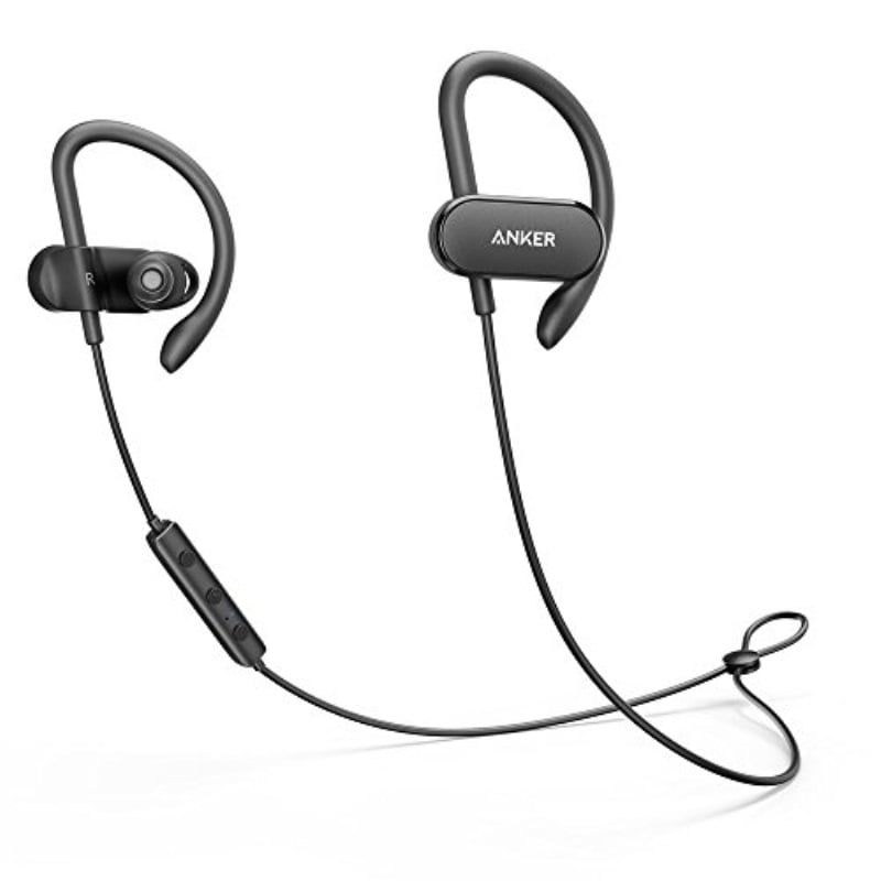 Anker SoundBuds Curve Wireless Headphones, Bluetooth 4.1 Sports Earphones with Nano Coating, 14 Hour Battery, CVC Noise Cancellation, Workout Headset with Built-In Mic and Carry Pouch