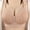 Beige, variant on Full Coverage Bras for Women No Wire Plus Size Bralette Solid Push up Black Full-Figure Women's Lingerie Size 44
