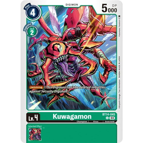 Digimon Blast Ace Common Kuwagamon BT14-045
