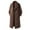 Coffee, variant on MELDVDIB Mens Trench Coat Button-Up Thickened Fleece Lined Warm Lapel Long Coat Fall Winter Long Sleeve Solid Color Outwear with Pockets