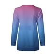 thumbnail image 4 of Hrsba Women's Oversized Casual Tops, Fall Tops for Women Gradient Print Round Neck Long Sleeve Sweatshirt with Side Slits Casual Women Casual Tops, 4 of 5