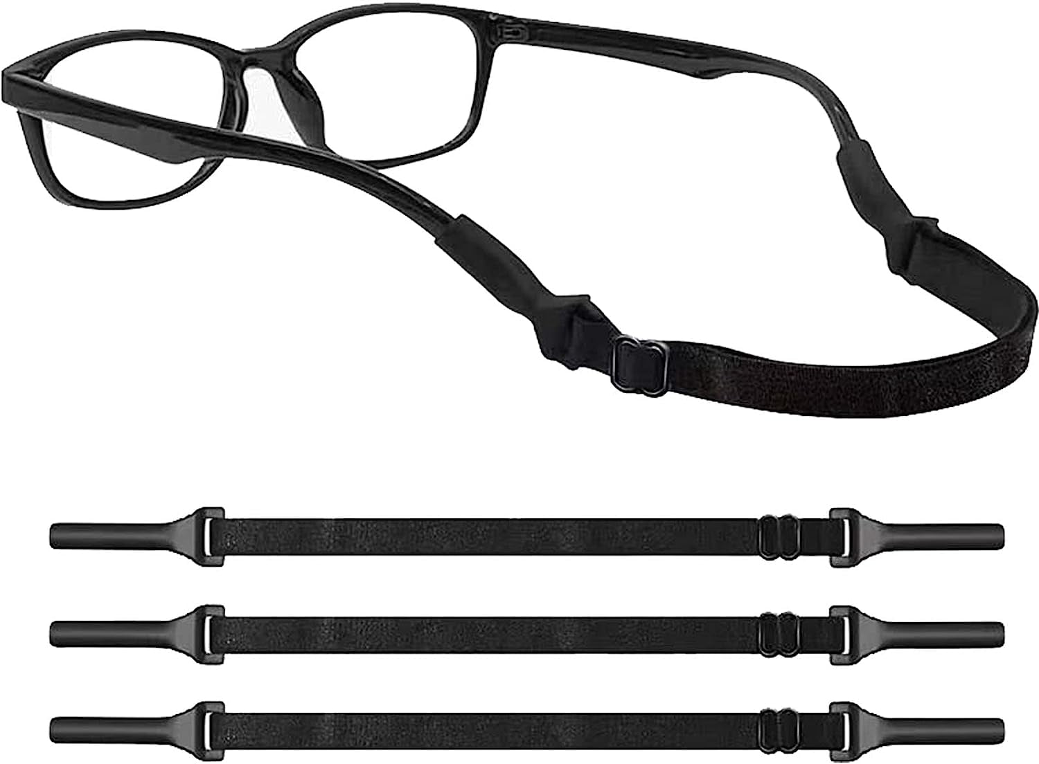 3 Pcs Adjustable Glasses Straps, No Tail AntiSlip Eyeglass StrapU