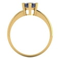 thumbnail image 4 of Clara Pucci 14K Yellow Gold 1.5ct BlueSapphire Solitaire Ring for Women, 4 of 7