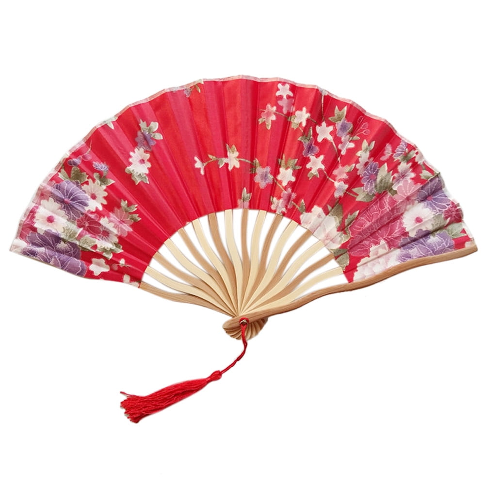 New Chinese Style Hand Held Fan Bamboo Paper Folding Fan Party Wedding Decor US 