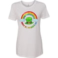 thumbnail image 3 of Inktastic Happy St. Patrick's Day Rainbow and Hat Women's T-Shirt, 3 of 5