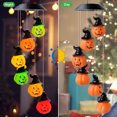 thumbnail image 3 of Wind Chime Light Pumpkin Hanging Plastic Windbell Lamp Wind Light for Halloween, 3 of 6