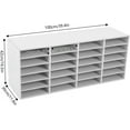 thumbnail image 3 of 24 Slots Paper Mail Organizer, Literature Organizer for Classroom, Desktop File Sorter for Office, Mail Center Paper Storage for Home & Office Mailbox School Classroom Keepers (White), 3 of 7