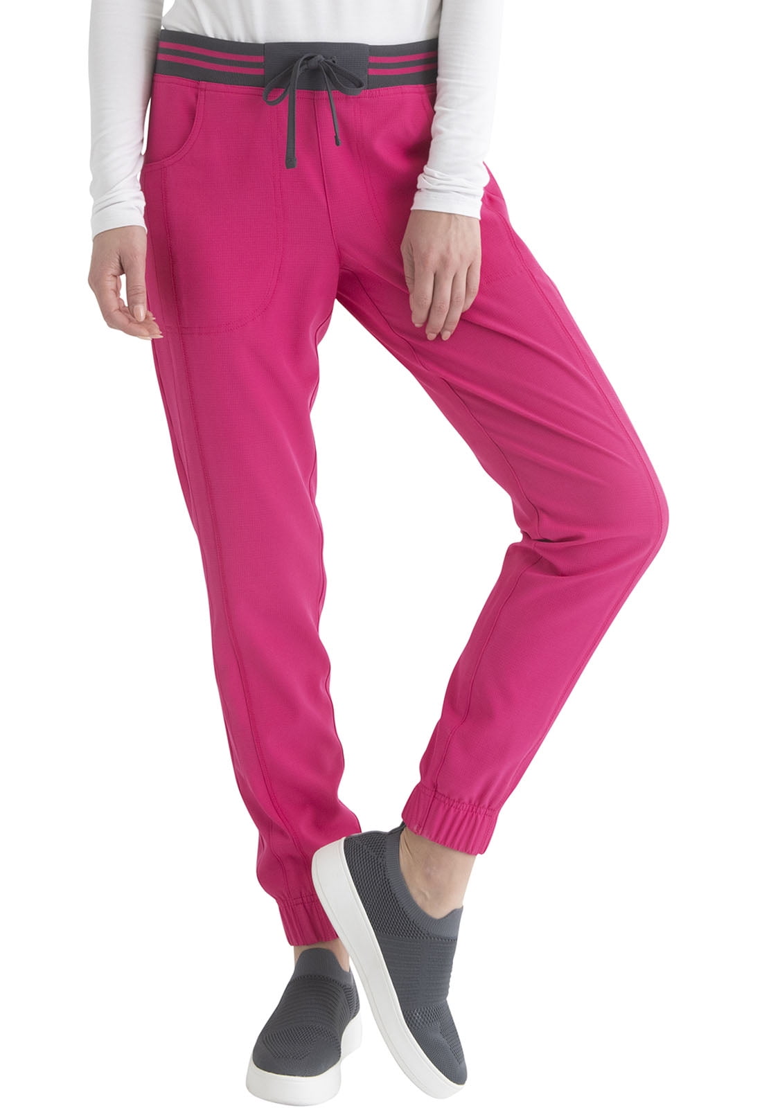 Heartsoul Break On Through Scrubs Pant for Women, Rib Knit Waist Jogger