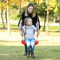 thumbnail image 2 of HOTBEST Trapeze Swing Seat, Replacement Single Swing Seat, Adjustable Ropes Plastic Bench Tree Hanging Swing For Children Garden Playground Backyard Outdoor 220lbs/100kg for 3-10 Years Kids Children, 2 of 9