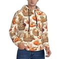 thumbnail image 2 of Pofeuu Leaves And Berries Print Mens Casual Hooded Collar Drawstring Hoodies Pullover Sweatshirts Casual Long Sleeve Shirts-3X-Large, 2 of 7