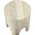 thumbnail image 4 of Afuera Living Contemporary Travertine Indoor/Outdoor Concrete End Table, 4 of 8