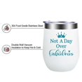 thumbnail image 3 of Retirement Gifts For Women Insulated Wine Glasses + If You Can Read These Socks + Wine Stopper - White, 3 of 3