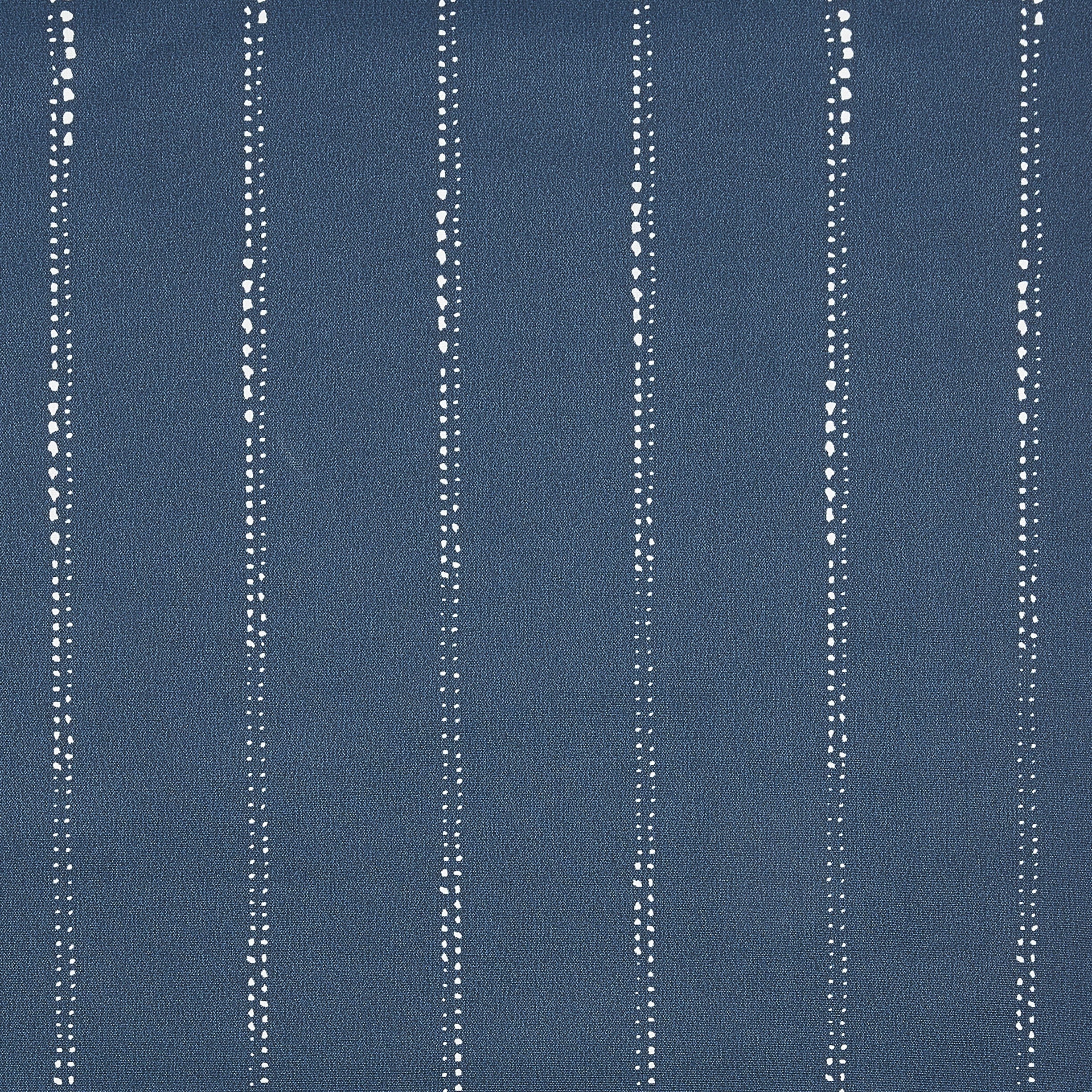Sorra Home Navy Dotted Stripes Indoor Outdoor Bench Cushion Corded
