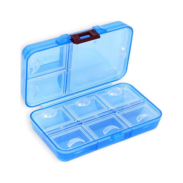 Yuarrent Organizador de pastillas Almacenamiento transparente portátil 7 días Compartimiento de contenedor de tabletas Dispensador de gran Type3 NO3