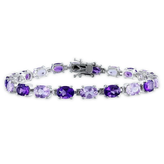 Everly Women's Amethyst Sterling Silver Tennis Bracelet